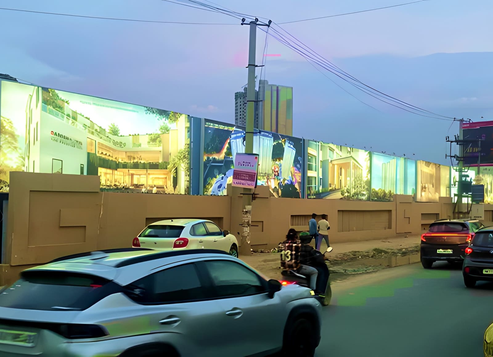 Forum wall branded with backlit panels